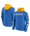 Fanatics Men's Powder Blue/gold Los Angeles Chargers Patched Out Pullover Hoodie In Powder Blue