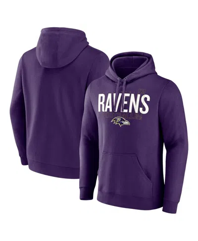 Fanatics Men's Purple Baltimore Ravens Pylon Outline Pullover Hoodie