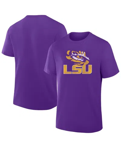Fanatics Men's Purple Lsu Tigers Big Tall Distressed Vintage Logo T-shirt