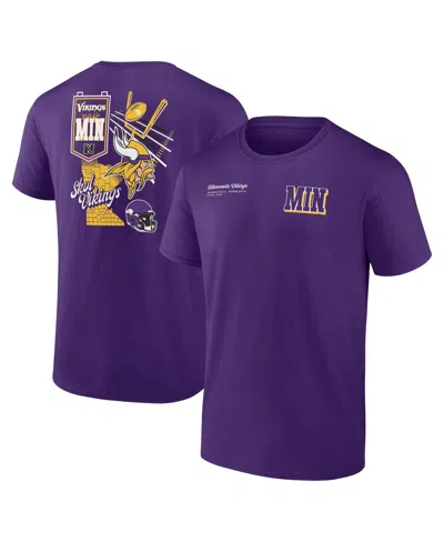 Fanatics Men's Purple Minnesota Vikings Split Zone T-shirt