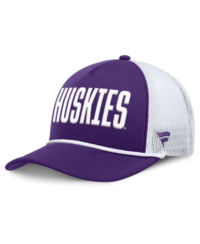 Fanatics Men's Purple Washington Huskies Dutch Foam Front Adjustable Trucker Hat In Multi