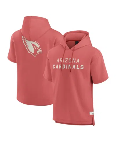Fanatics Men's Red Arizona Cardinals Elements Future Ground Lettering Short Sleeve Pullover Hoodie