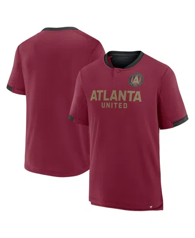 Fanatics Men's Red Atlanta United Fc Stoppage Time Striker T-shirt