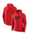 Fanatics Men's Red Chicago Blackhawks Fleece Pullover Hoodie In Red