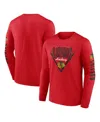 Fanatics Men's Red Chicago Blackhawks Headline Long Sleeve T-shirt In Red