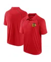 Fanatics Men's Red Chicago Blackhawks Raglan Strong Alone Polo Shirt In Red,black