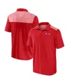 Fanatics Men's Red Chicago Bulls Iconic Brushed Blocked Polo Shirt In Red
