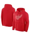 Fanatics Men's Red Detroit Red Wings Decades Collection Tradition Fleece Pullover Hoodie In Red