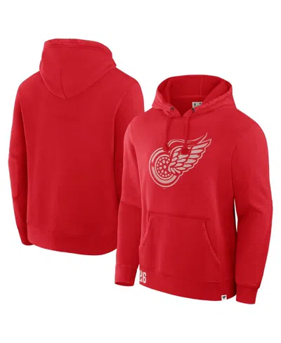 Fanatics Men's Red Detroit Red Wings Decades Collection Tradition Fleece Pullover Hoodie