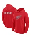 Fanatics Men's Red Detroit Red Wings Elements Blaze Tri-blend Long Sleeve Hoodie T-shirt In Red