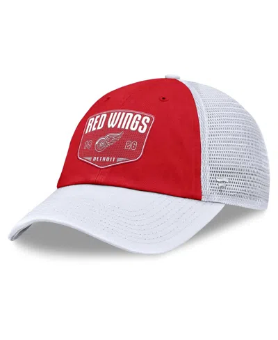 Fanatics Men's Red Detroit Red Wings Fundamental One-time Trucker Adjustable Hat