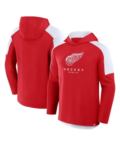Fanatics Men's Red Detroit Red Wings Meta Game Transitional Pullover Hoodie