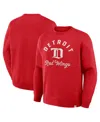 Fanatics Men's Red Detroit Red Wings Vintage Stickler Sweatshirt In Multi