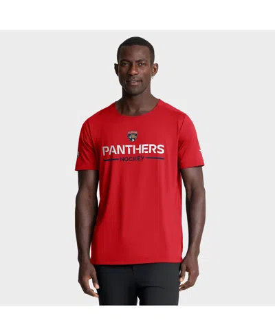 Fanatics Men's Red Florida Panthers Authentic Pro Rink Tech T-shirt