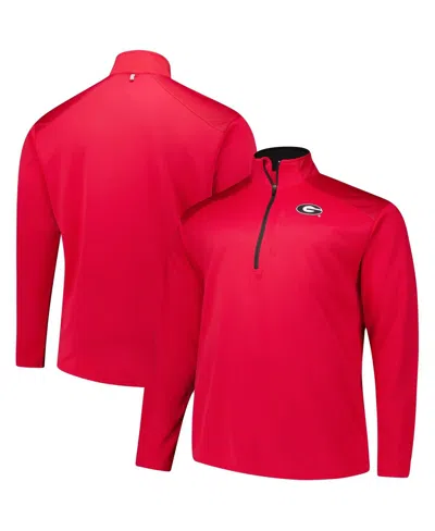 Fanatics Men's Red Georgia Bulldogs Big Tall Defender Quarter-zip Sweatshirt