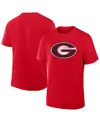 Fanatics Men's Red Georgia Bulldogs Big Tall Distressed Vintage Logo T-shirt In Red
