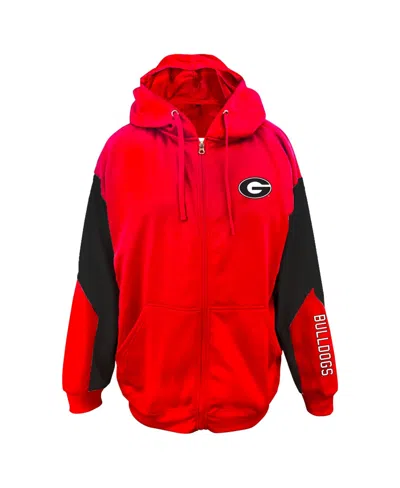 Fanatics Men's Red Georgia Bulldogs Big Tall Sleeves Block Full-zip Hoodie
