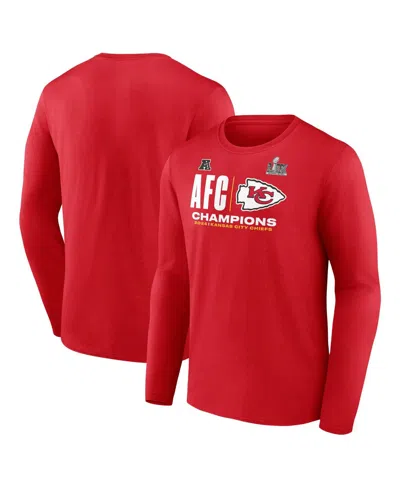 Fanatics Big Boys And Girls Red Kansas City Chiefs 2024 Afc Champions Hail Mary T-shirt