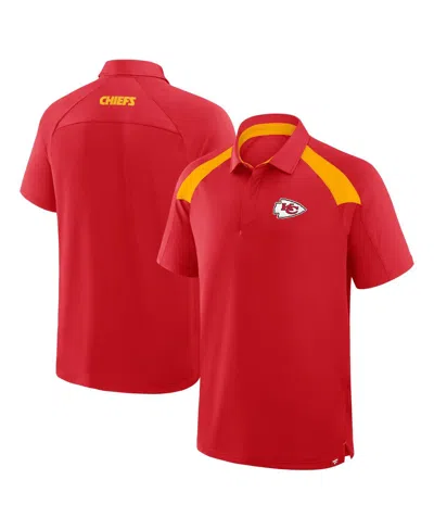 Fanatics Men's Red Kansas City Chiefs Back Around Raglan Polo Shirt