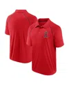 Fanatics Men's Red Los Angeles Angels Strong Alone Raglan Polo Shirt In Red