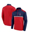 Fanatics Men's Red Los Angeles Angels Unstoppable Quarter-zip Top In Red