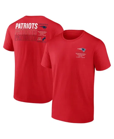 Fanatics Men's Red New England Patriots Repeat Stats T-shirt