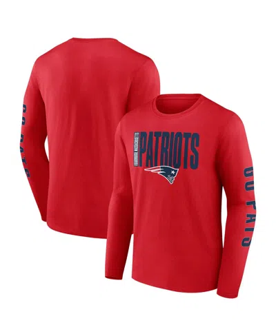 Fanatics Men's Red New England Patriots Vision Long Sleeve T-shirt