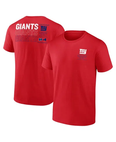 Fanatics Men's Red New York Giants Repeat Stats T-shirt
