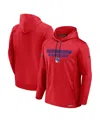 Fanatics Men's Red New York Rangers Authentic Pro Rink Fleece Pullover Hoodie In Red
