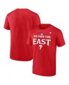 Fanatics Men's Red Philadelphia Phillies 2024 Nl East Division Champions Big Tall Locker Room T-shirt In Red