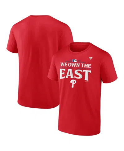 Fanatics Men's Red Philadelphia Phillies 2024 Nl East Division Champions Big Tall Locker Room T-shirt