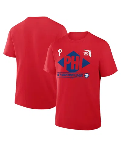 Fanatics Men's Red Philadelphia Phillies 2025 Spring Training Grapefruit League True Icon T-shirt