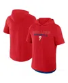 Fanatics Men's Red Philadelphia Phillies Clubhouse Optimal Play Raglan Short Sleeve Pullover Hoodie In Red