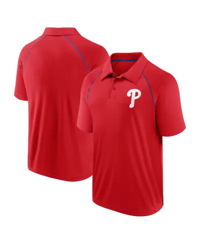 Fanatics Men's Red Philadelphia Phillies Strong Alone Raglan Polo