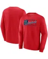 Fanatics Men's Red St. Louis Cardinals Focus Fleece Pullover Sweatshirt In Red