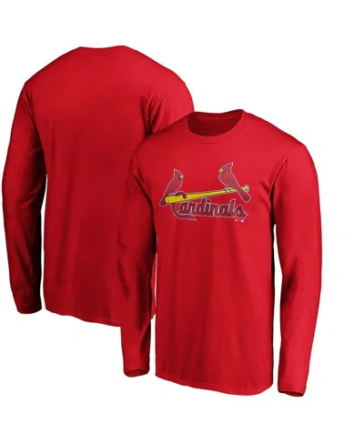 Fanatics Men's Red St. Louis Cardinals Wordmark Long Sleeve T-shirt