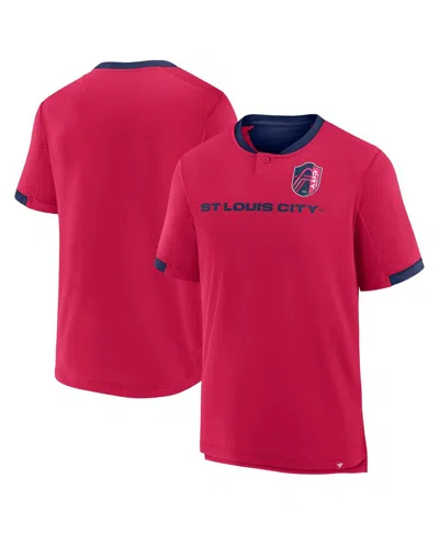 Fanatics Men's Red St. Louis City Sc Stoppage Time Striker T-shirt