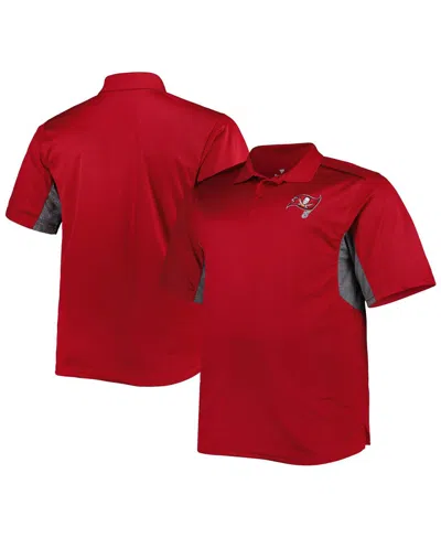 Fanatics Men's Red Tampa Bay Buccaneers Big And Tall Team Color Polo Shirt