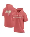 Fanatics Men's Red Tampa Bay Buccaneers Elements Future Ground Lettering Short Sleeve Pullover Hoodie In Pink