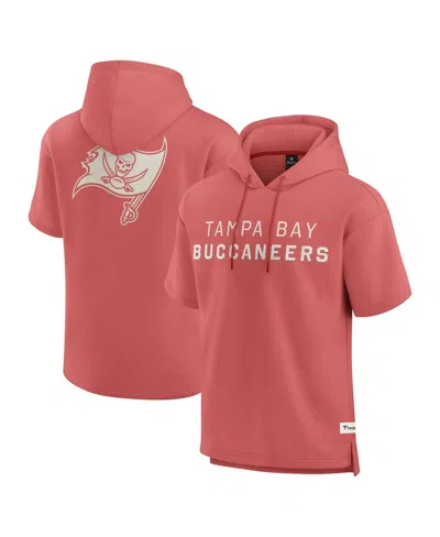 Fanatics Men's Red Tampa Bay Buccaneers Elements Future Ground Lettering Short Sleeve Pullover Hoodie In Pink