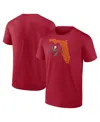 Fanatics Men's Red Tampa Bay Buccaneers Hometown Offensive Drive T-shirt In Red