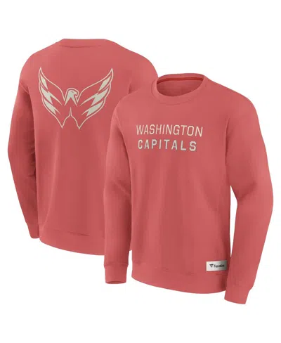 Fanatics Men's Red Washington Capitals Elements Future Ground Lettering Pullover Sweatshirt In Orange