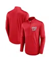 Fanatics Men's Red Washington Nationals Underdog Mindset Quarter-zip Top In Red