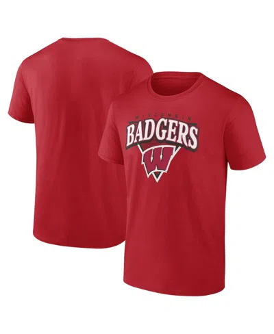 Fanatics Men's Red Wisconsin Badgers Modern Tri T-shirt
