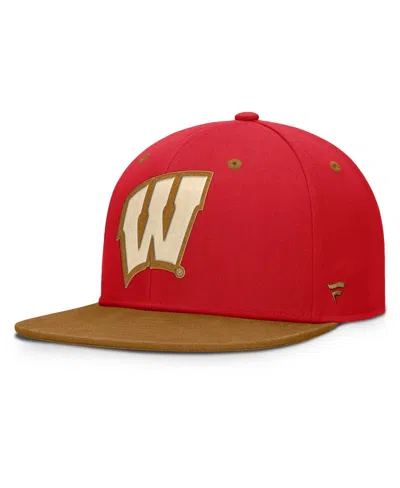 Fanatics Men's Red/brown Wisconsin Badgers Noboa Fitted Hat In Multi