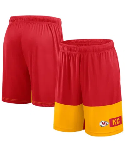 Fanatics Men's Red/gold Kansas City Chiefs Big Tall Best Of The Best Performance Shorts In Multi