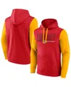 Fanatics Men's Red/gold Kansas City Chiefs Big Tall Outline Pullover Hoodie In Red,gold