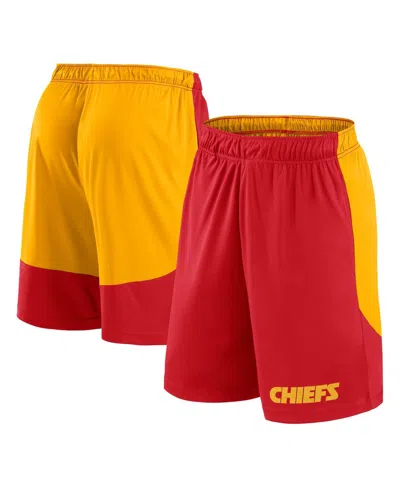Fanatics Men's Red/gold Kansas City Chiefs Launch Shorts In Red,gold