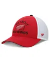 Fanatics Men's Red/white Detroit Red Wings Authentic Pro Rink Trucker Hat In Red,white