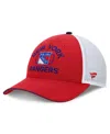 Fanatics Men's Red/white New York Rangers Authentic Pro Rink Trucker Hat In Red,white